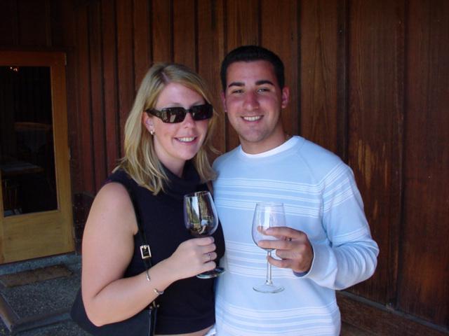 Rocco and Heather wine tasting
